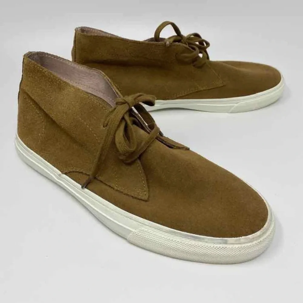 Banana Republic Men's Suede Leather High Top Sneaker Color‎ Chukka Nutmeg Size 8
